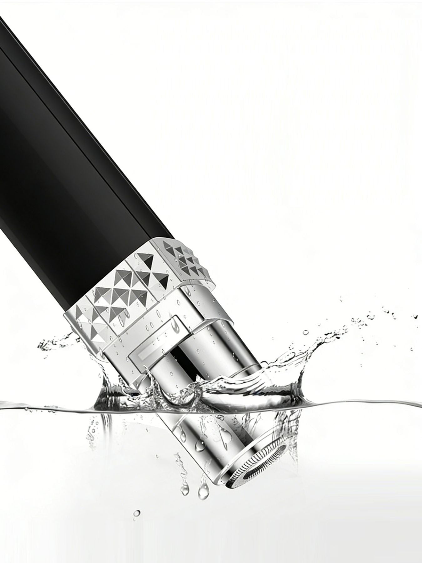 Black painless facial hair removal epilator by Trendsi, compact device with rotating tweezers for gentle hair removal.