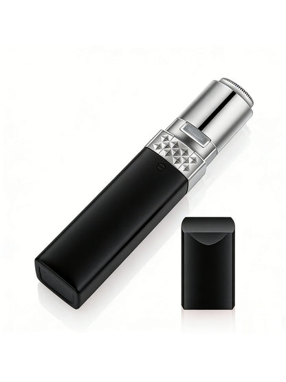 Black Trendsi painless facial hair removal epilator with a compact design, suitable for gentle, effective facial hair removal.