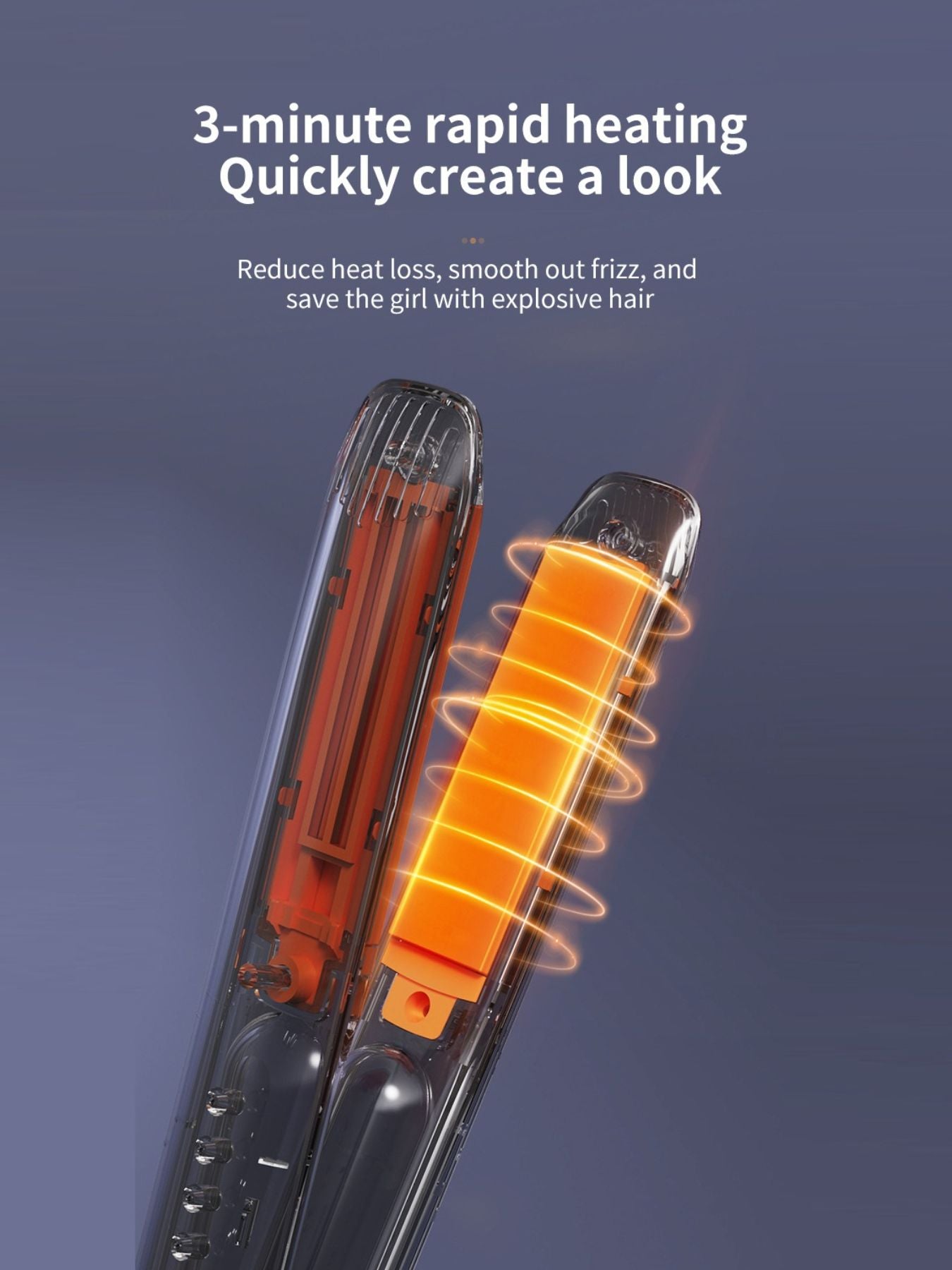Black portable cordless hair straightener by Trendsi, compact and easy to use for quick styling on the go.