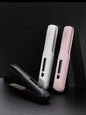 Black portable cordless hair straightener by Trendsi, compact design for convenient styling on the go.