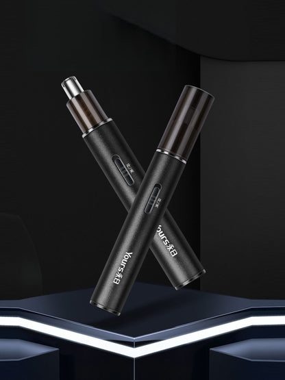 Black portable electric nose hair trimmer by Trendsi, compact design with precision blades for easy grooming.