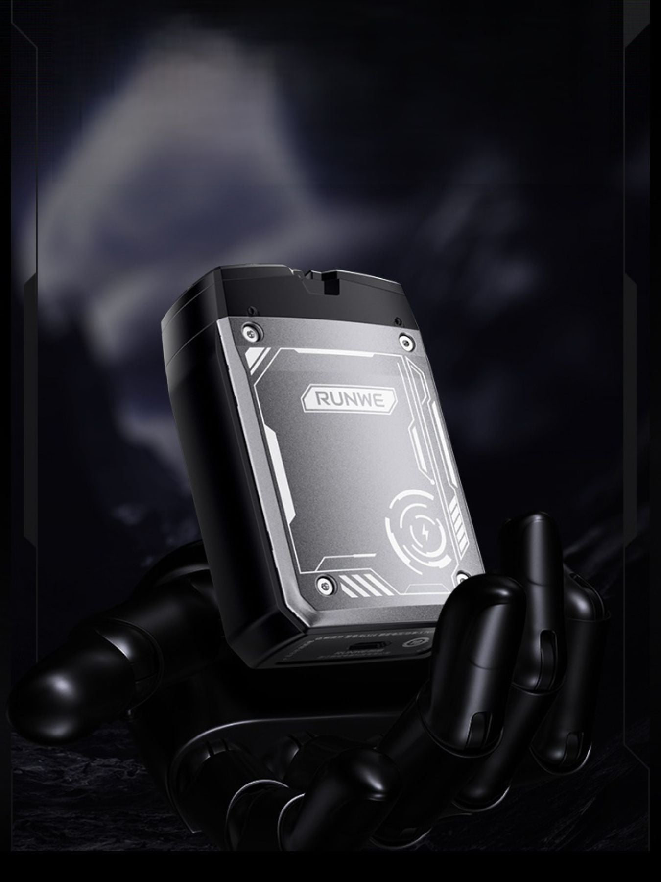Black portable electric shaver by Trendsi with a compact design and adjustable head for precise grooming.