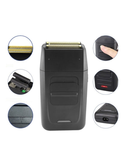 Black Trendsi portable electric shaver with a compact design, suitable for easy grooming and travel use.