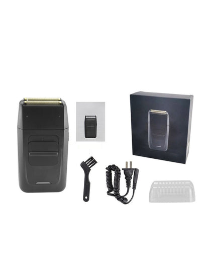 Black portable electric shaver by Trendsi with a compact design, suitable for travel and personal grooming.
