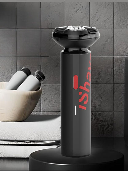 Black portable electric shaver from Trendsi with a compact design, suitable for travel and quick grooming.