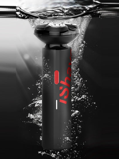 Black portable electric shaver by Trendsi, compact design with a sleek handle and shaving head for on-the-go grooming.