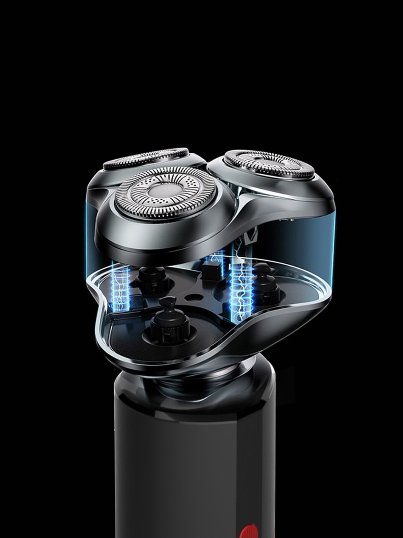 Black portable electric shaver by Trendsi with compact design and one-size-fits-all styling.