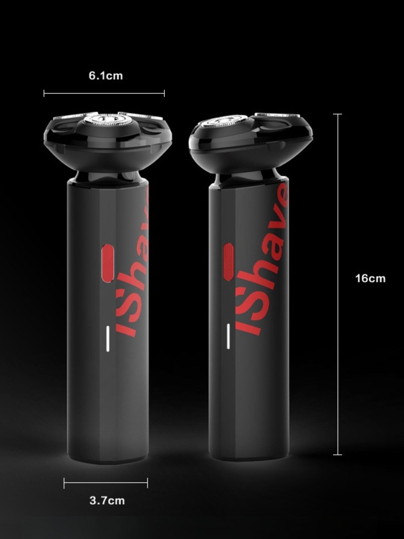 Black portable electric shaver from Trendsi with a compact design and ergonomic handle for easy grooming.