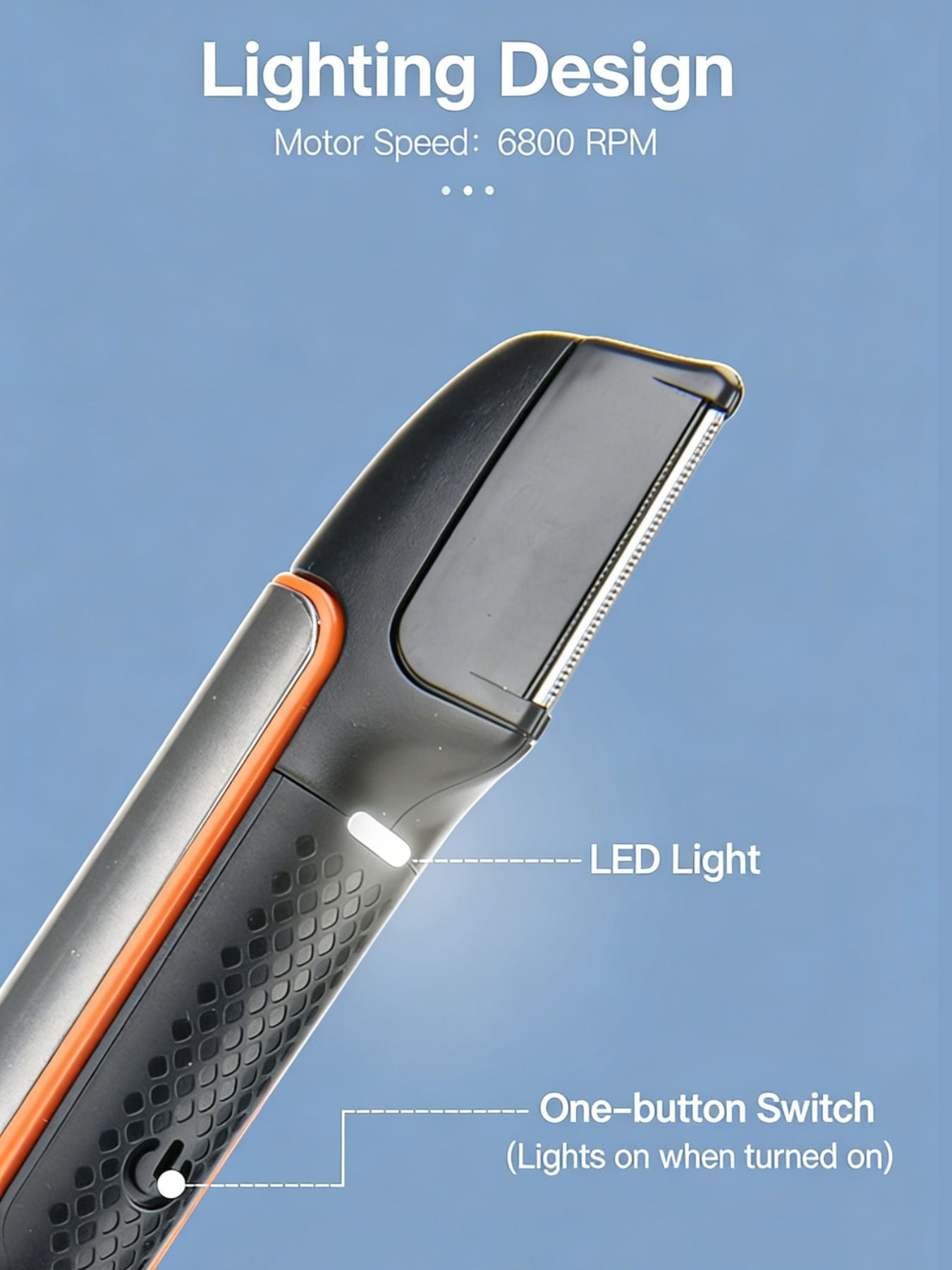 Black portable hair removal epilator by Trendsi, compact handheld device with multiple attachments for efficient hair removal.