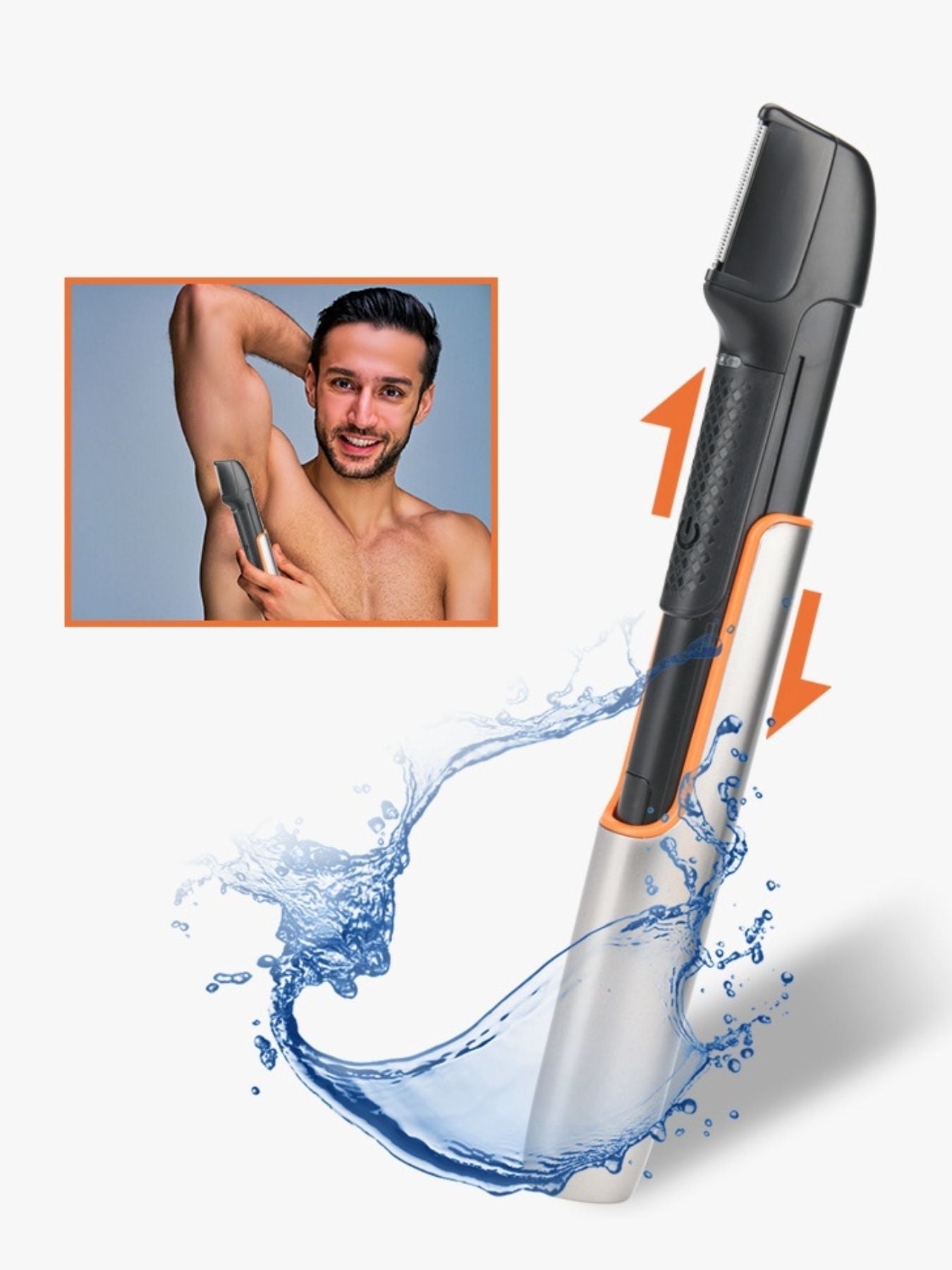 Black portable Trendsi hair removal epilator with one size fits all design, compact and easy to use for smooth skin.