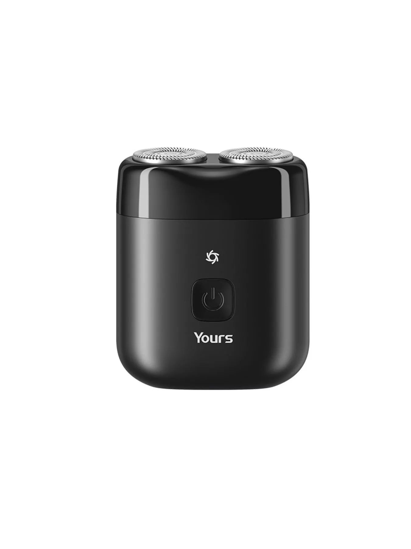Black portable mini electric shaver from Trendsi with compact design and one-size-fits-all head for convenient grooming.