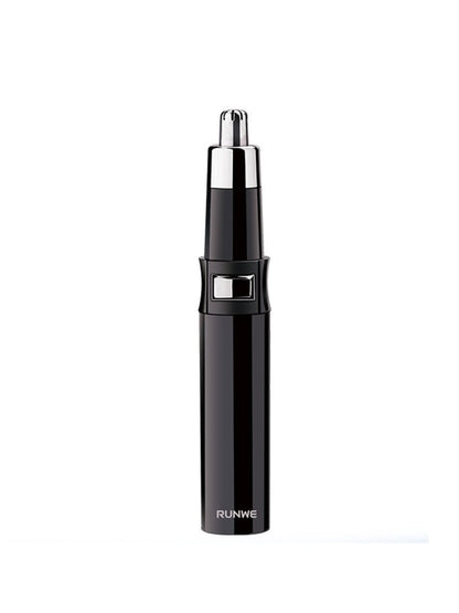 Black portable nose hair trimmer by Trendsi with compact design and precision trimming blades.