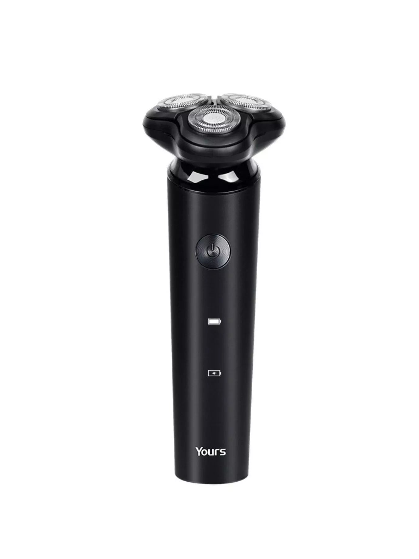 Black portable rotary shaver by Trendsi with a compact design and multiple rotary blades for close, convenient grooming.