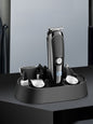 Black professional cordless hair clipper by Trendsi with adjustable blades and ergonomic design for easy grooming.