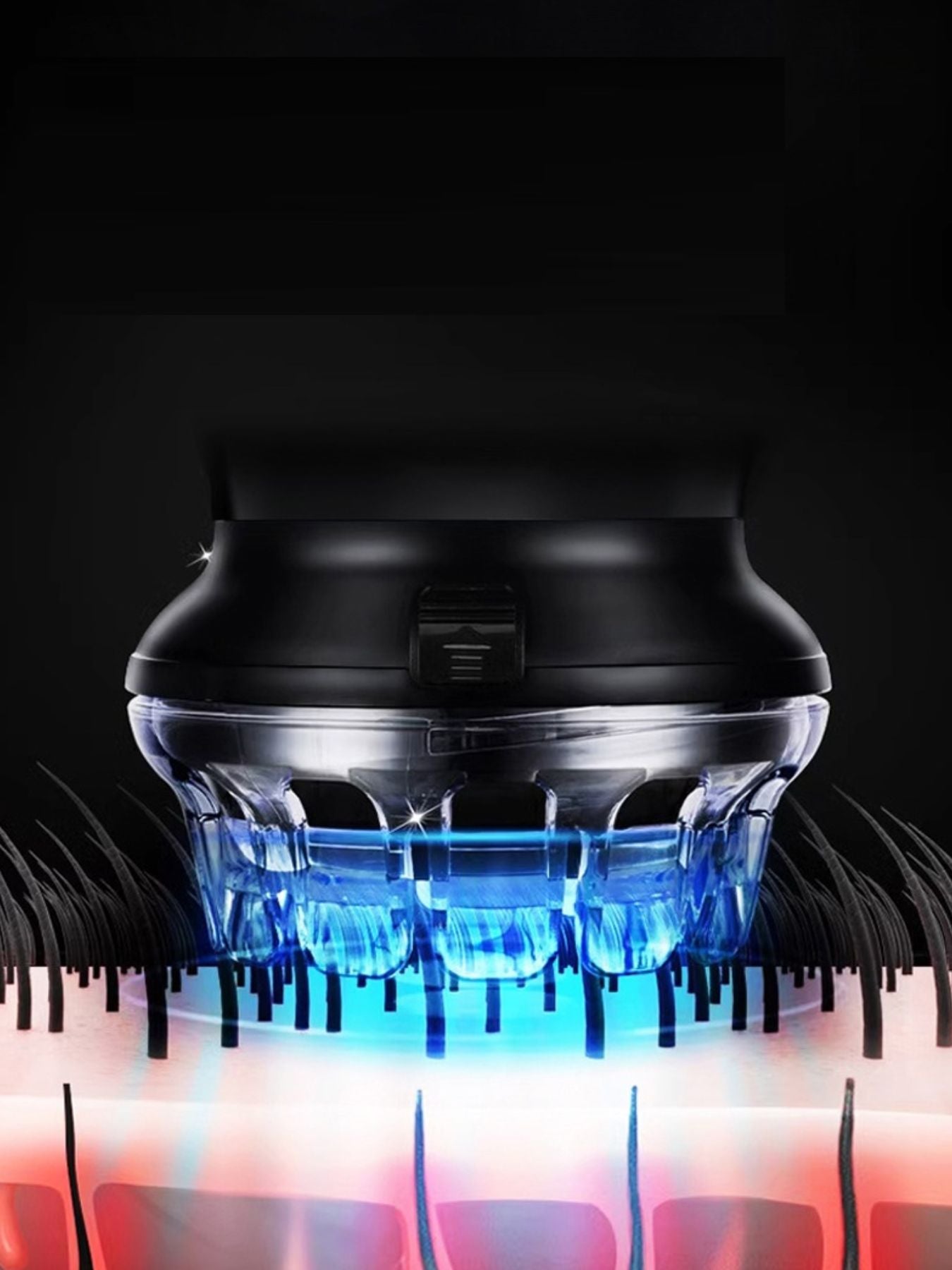 Black rechargeable bald head hair clipper by Trendsi, compact and cordless design for easy head shaving.