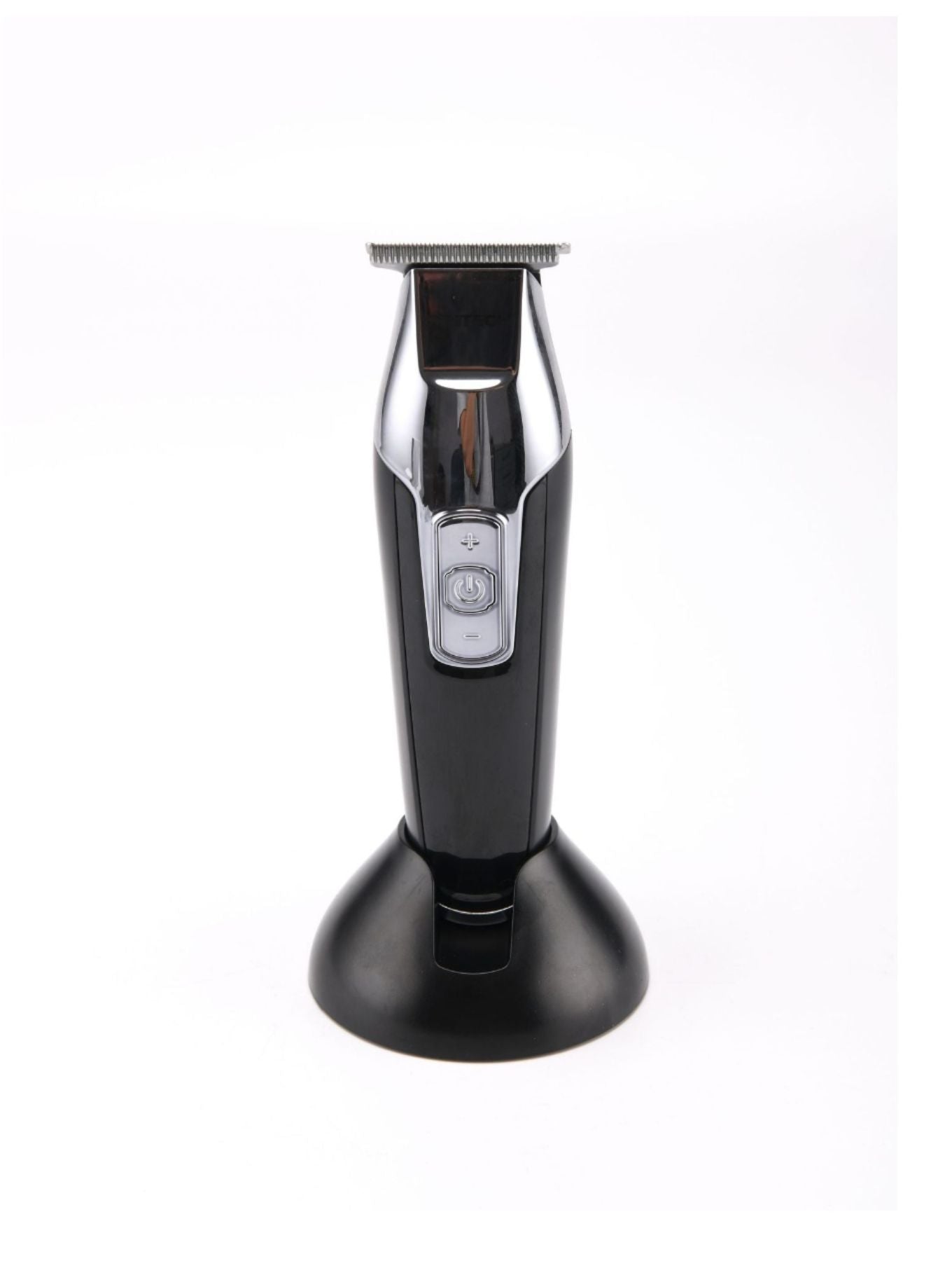 Black rechargeable cordless hair clipper from Trendsi with adjustable blades and ergonomic design for easy hair trimming.