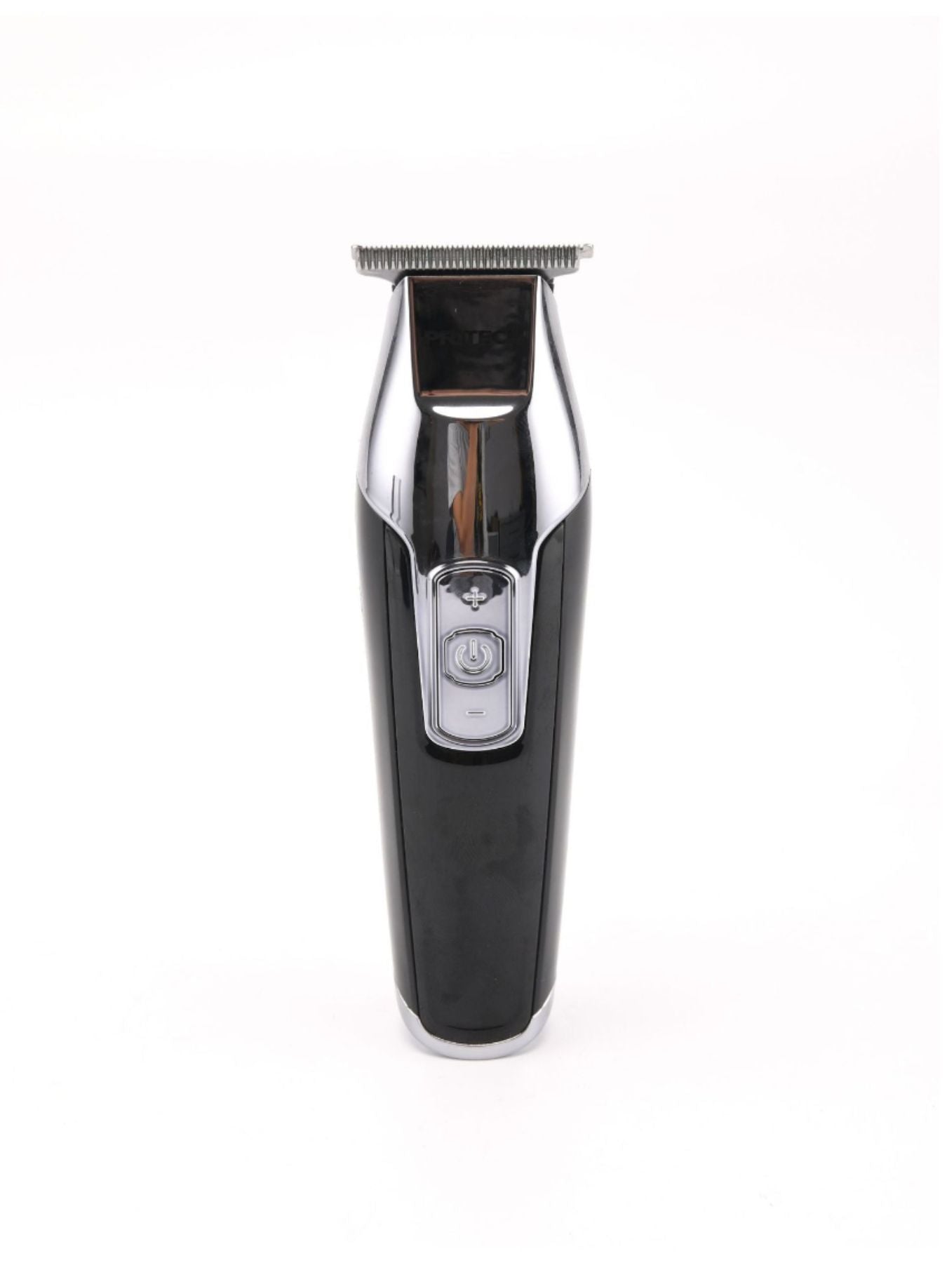 Black rechargeable cordless hair clipper by Trendsi with ergonomic design and adjustable blades for easy haircutting.