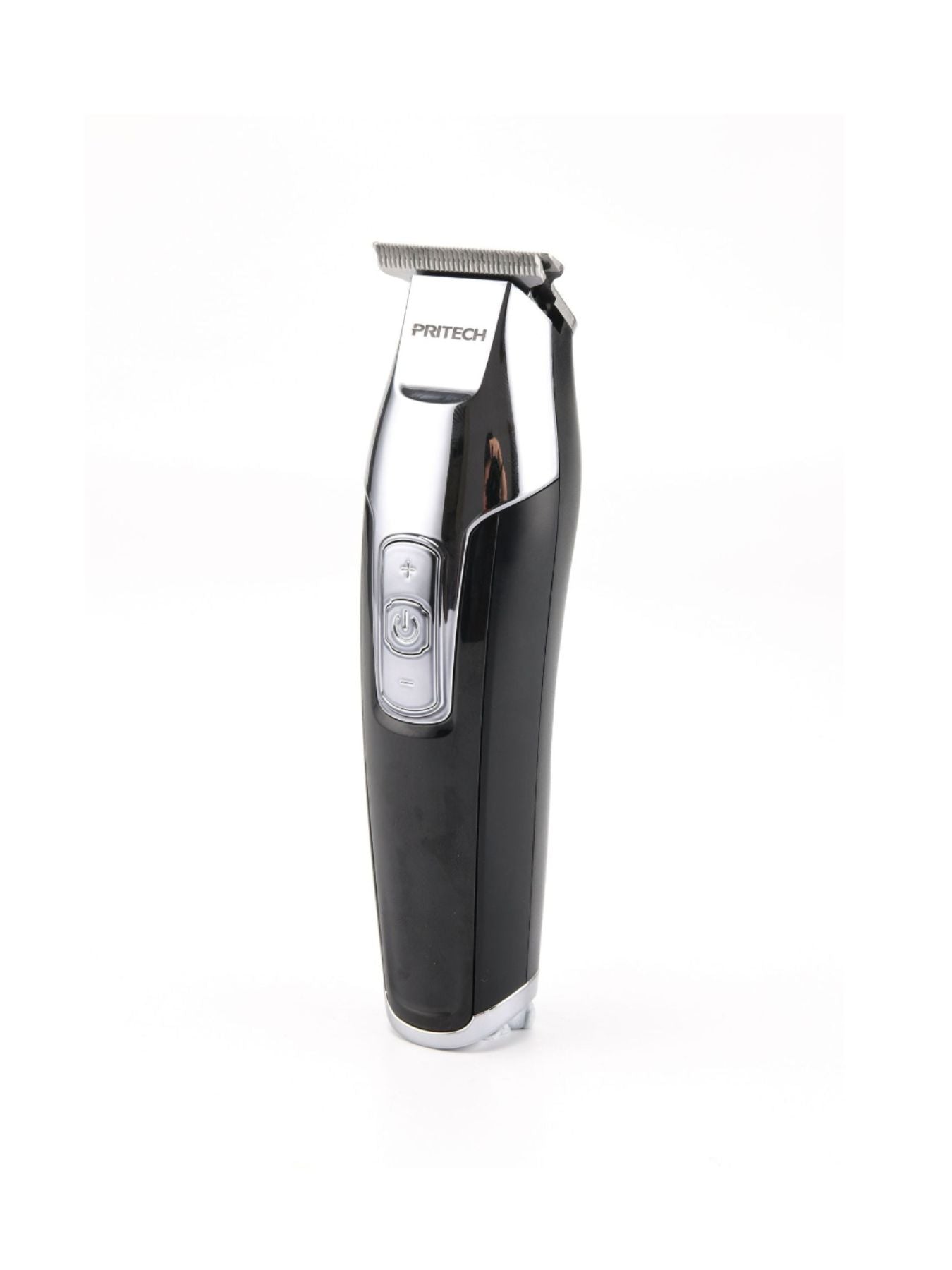 Black rechargeable cordless hair clipper by Trendsi with a sleek design and adjustable blades for precise haircutting.