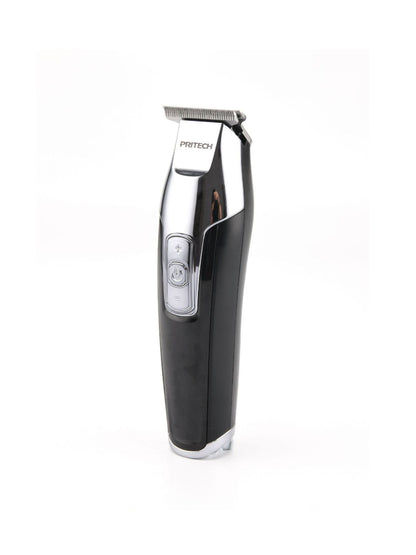 Black rechargeable cordless hair clipper by Trendsi with a sleek design and adjustable blades for precise haircutting.