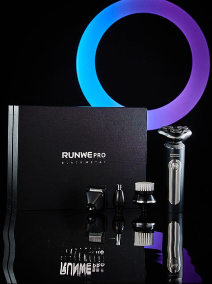 Trendsi black rechargeable electric shaver with a sleek design, suitable for close and comfortable grooming.