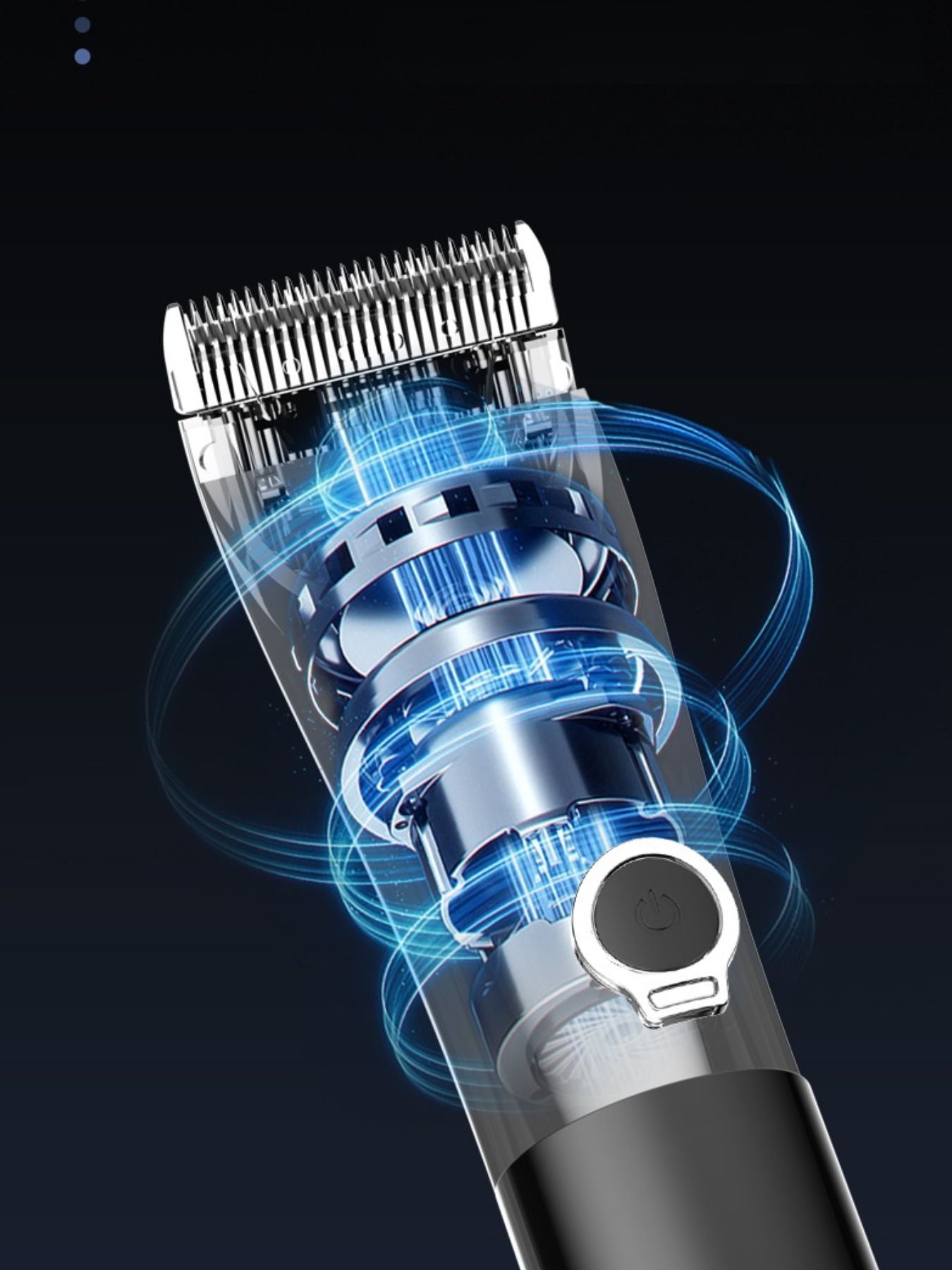 Black rechargeable hair clipper from Trendsi with adjustable blades, compact design, and ergonomic handle for easy grooming.
