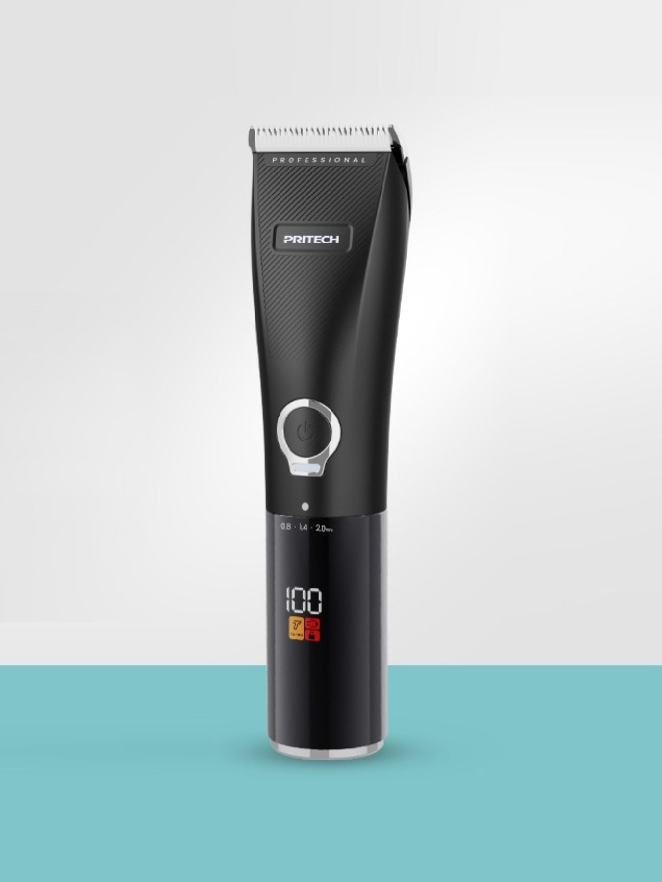 Black rechargeable hair clipper from Trendsi with adjustable blades, suitable for versatile grooming and hair trimming.