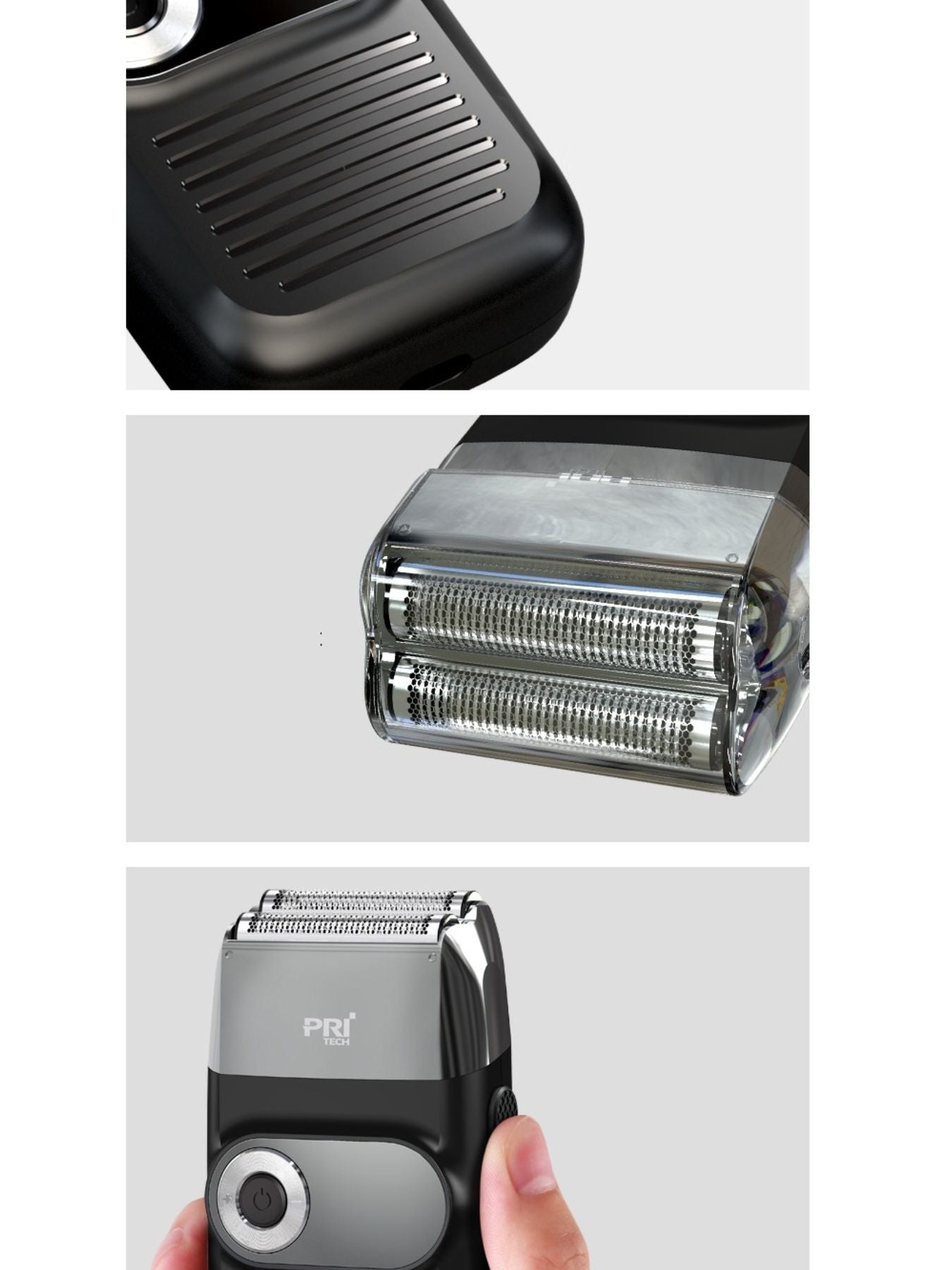 Black rechargeable hair clipper from Trendsi with a sleek design, suitable for various haircut styles and easy to handle.