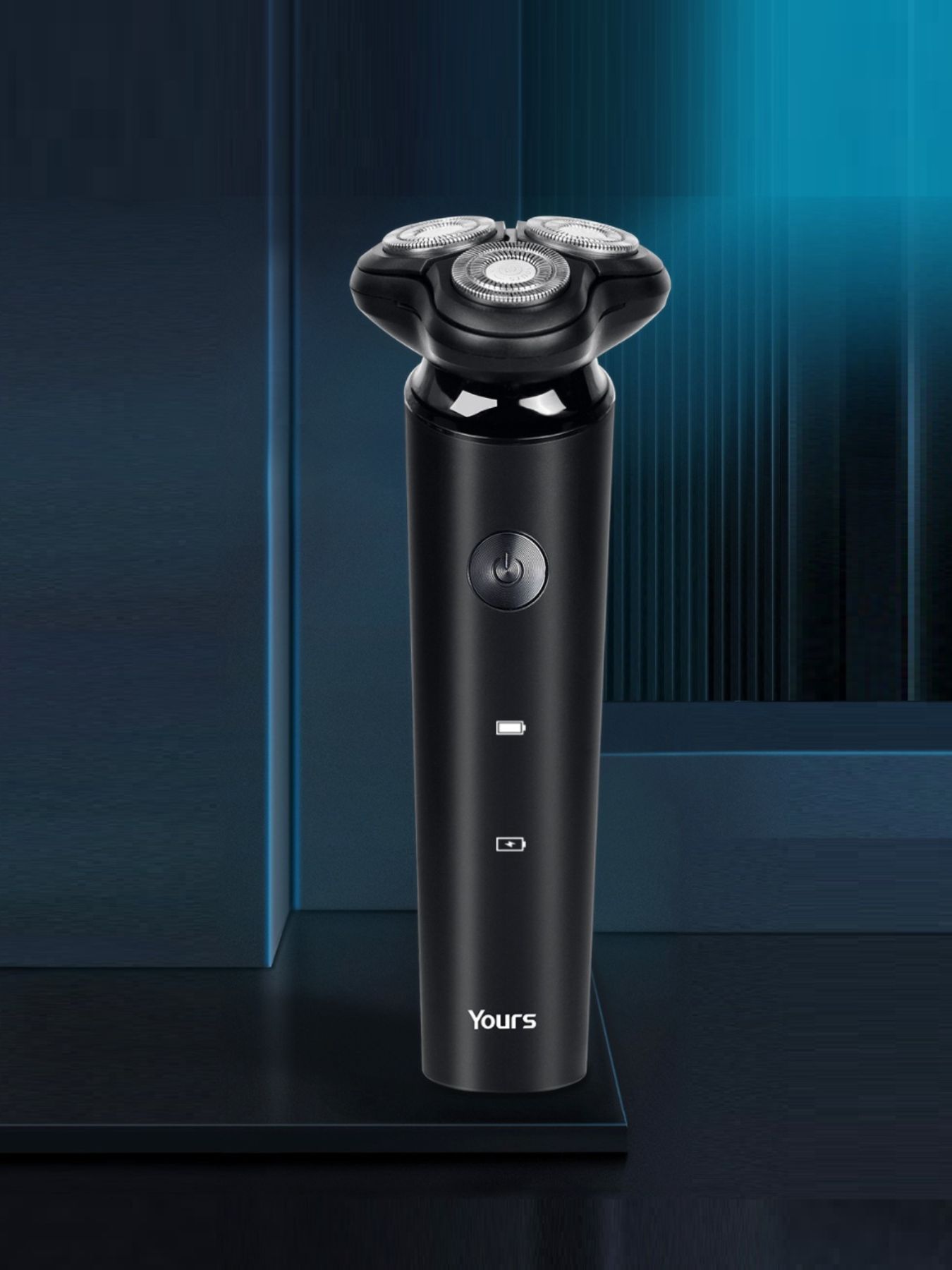 Black Trendsi rotary electric shaver with multiple rotary heads for close, comfortable shaving.