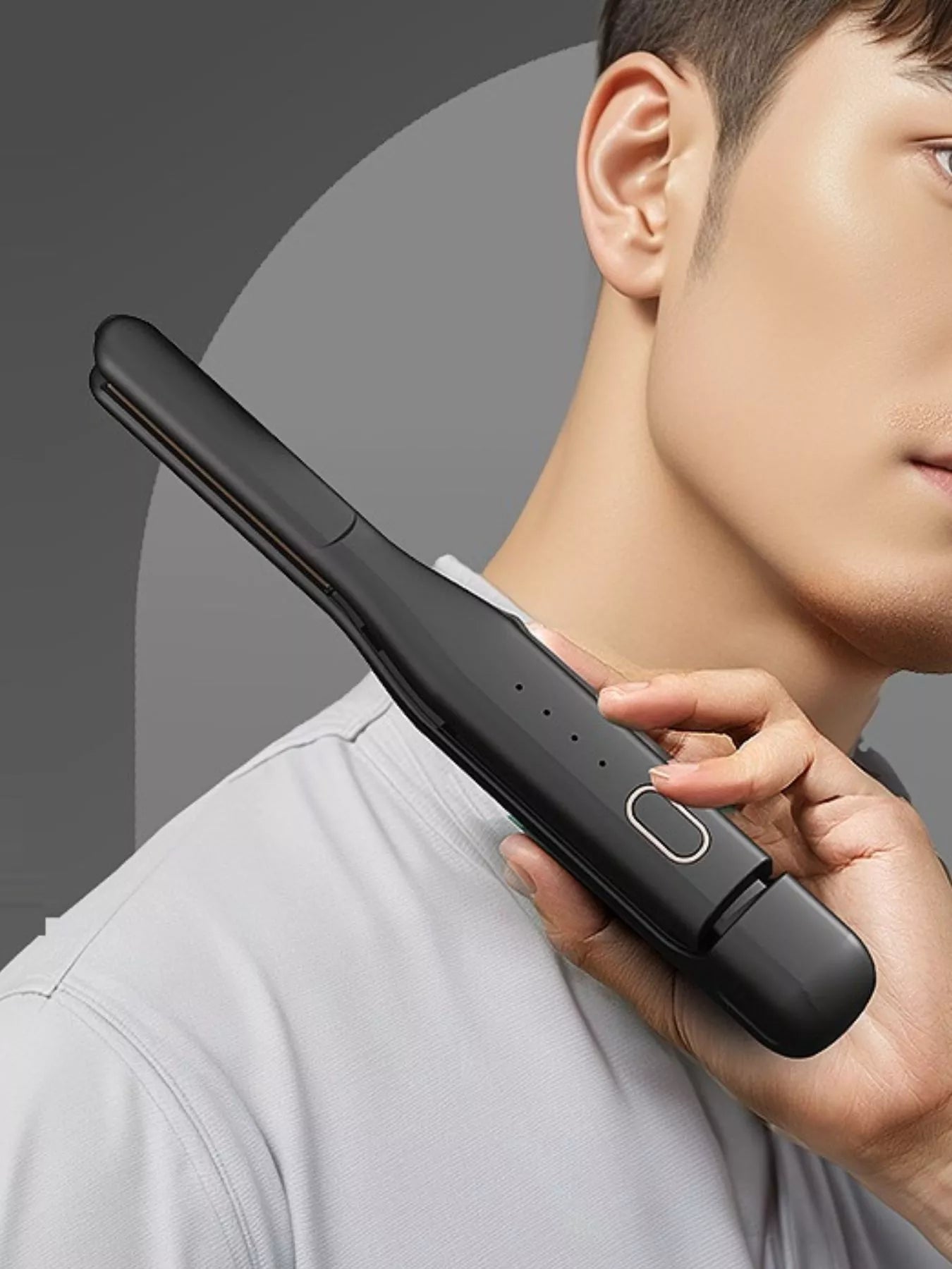 Black Trendsi temperature control hair straightener with ergonomic design and adjustable heat settings for smooth styling.