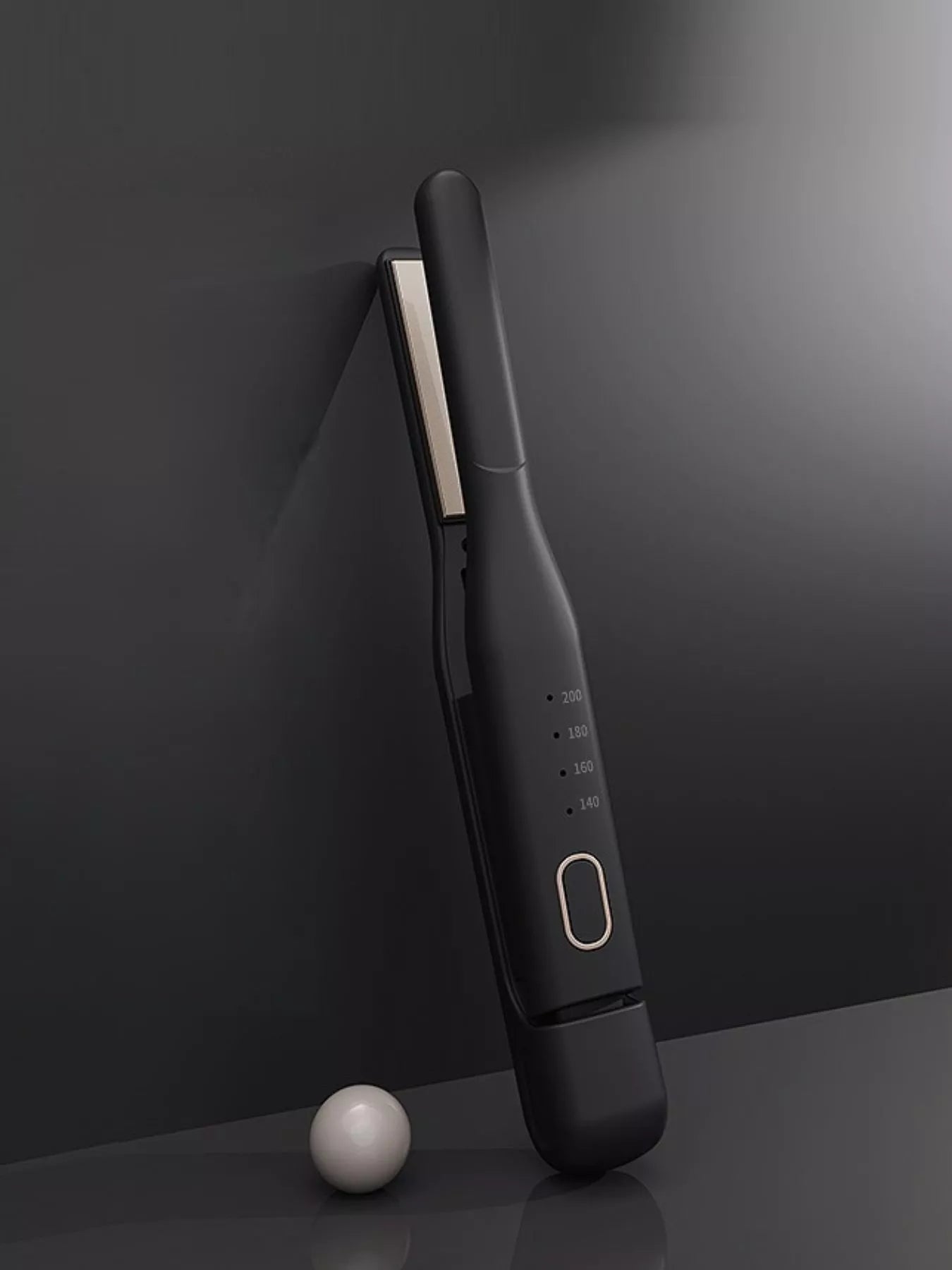 Trendsi black temperature control hair straightener with adjustable settings and sleek design for smooth, straight hair.