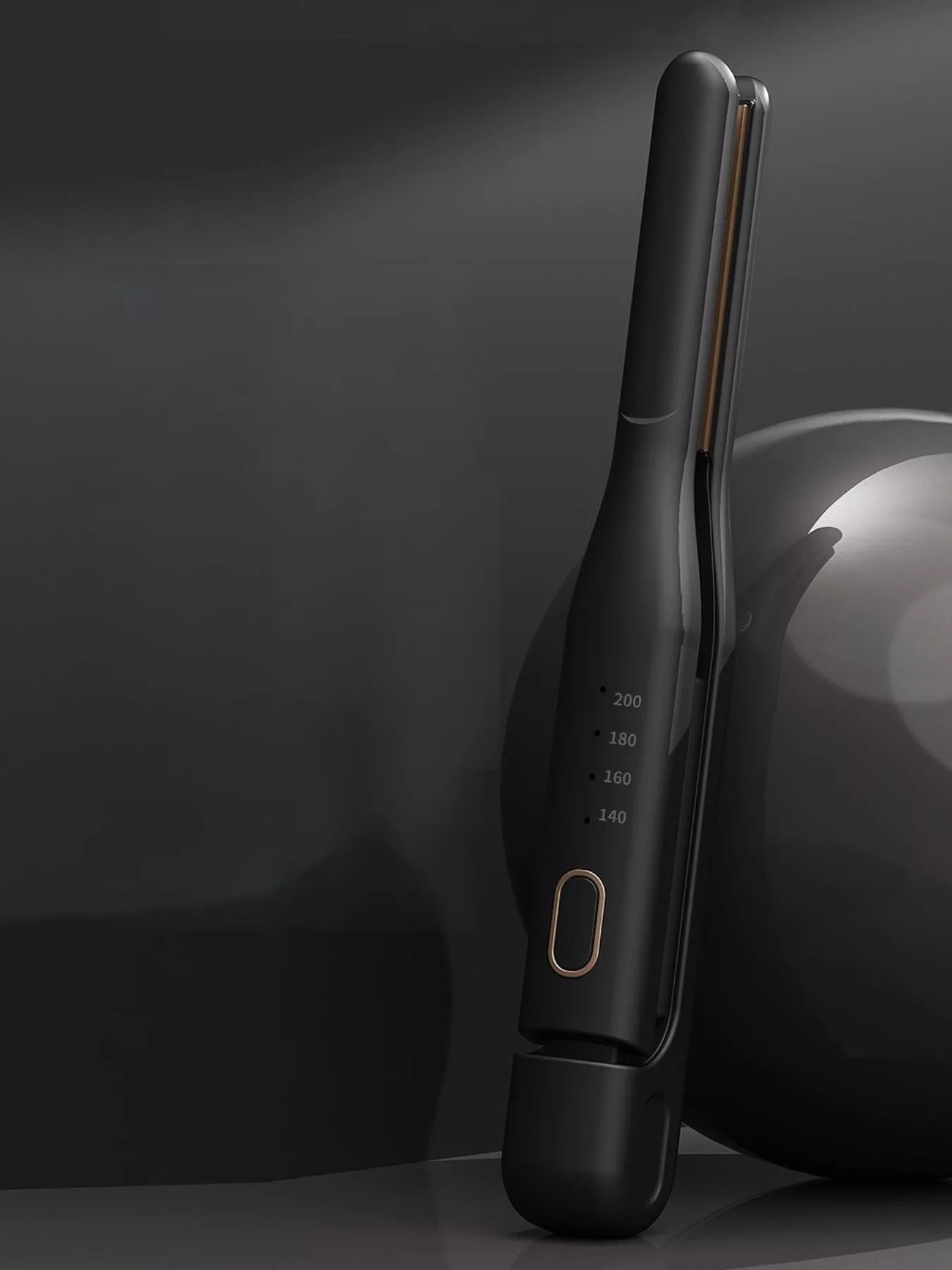 Black Trendsi temperature control hair straightener with adjustable settings and ceramic plates for smooth styling.