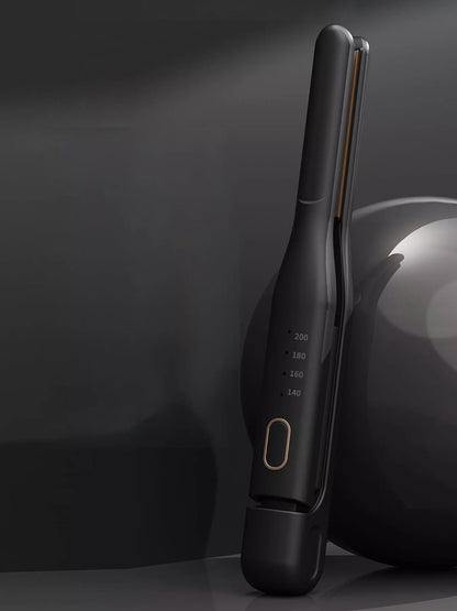 Black Trendsi temperature control hair straightener with adjustable settings and ceramic plates for smooth styling.