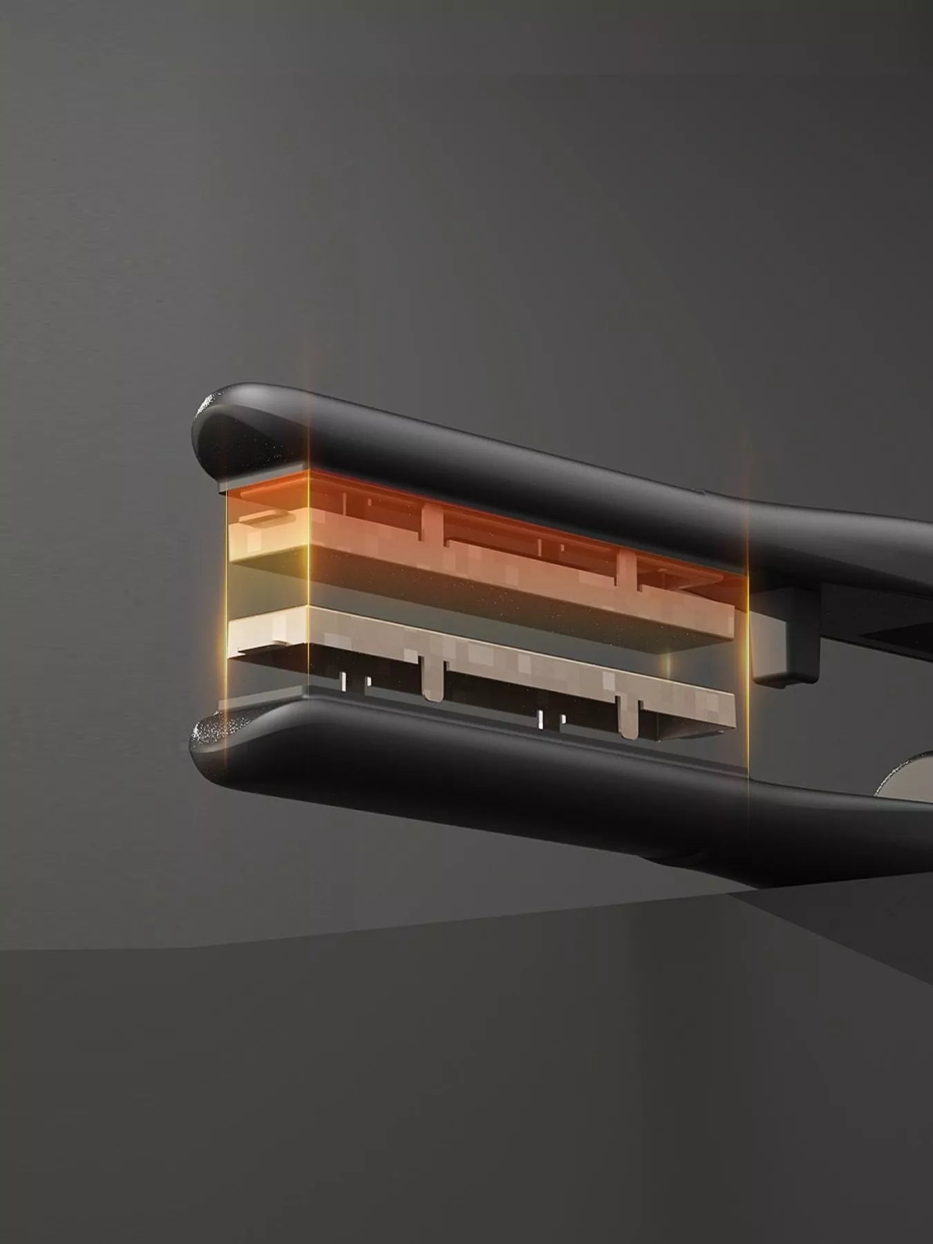 Black Trendsi temperature control hair straightener with adjustable heat settings for sleek, straight hair styling.