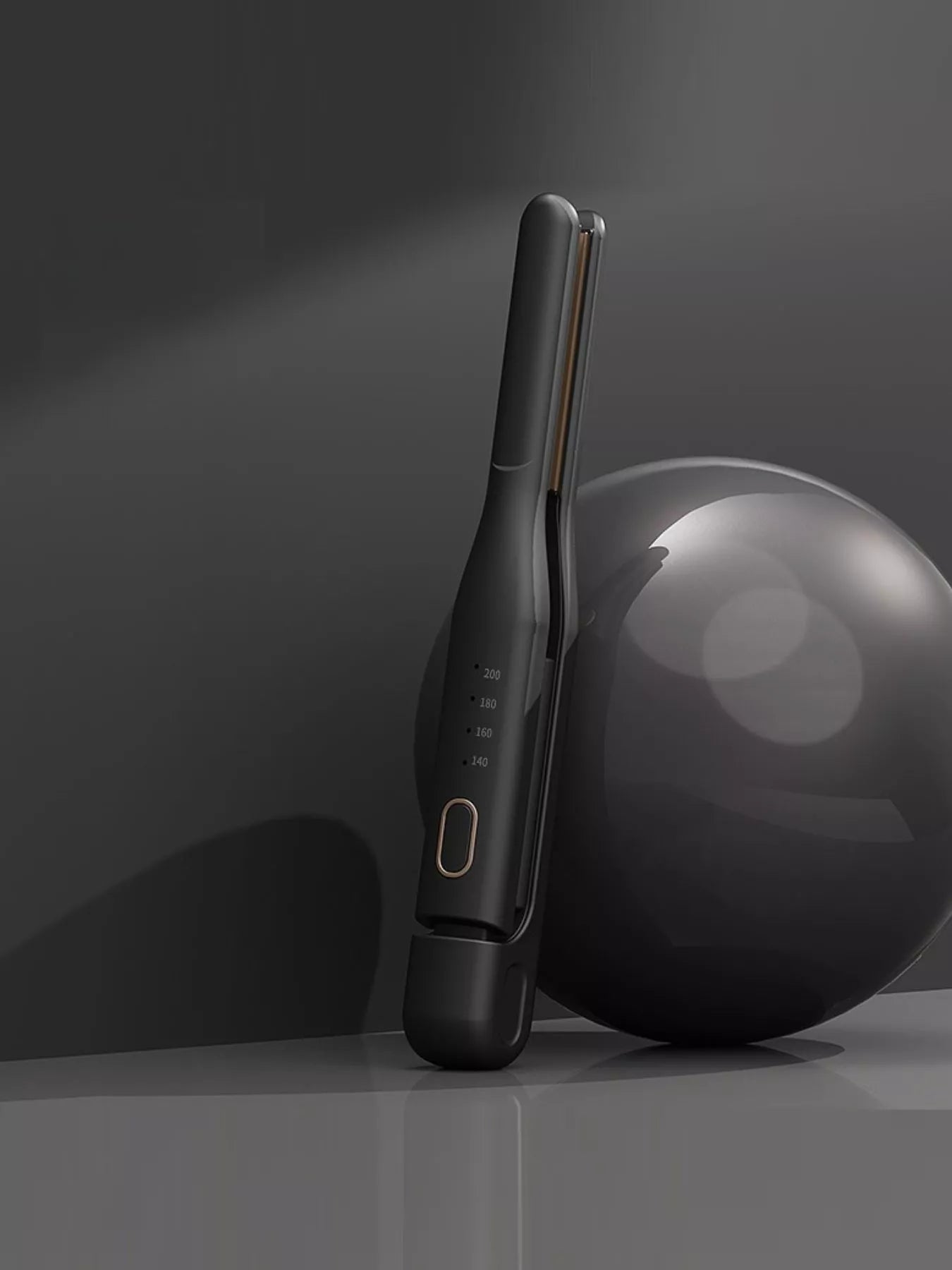 Black Trendsi temperature control hair straightener with adjustable settings and sleek design, suitable for smooth, styled hair.