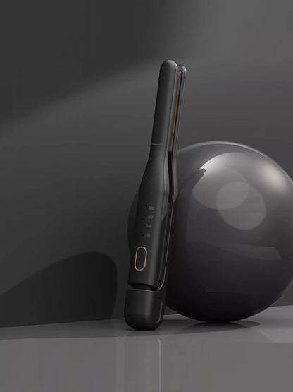 Black Trendsi temperature control hair straightener with adjustable settings and sleek design, suitable for smooth, styled hair.