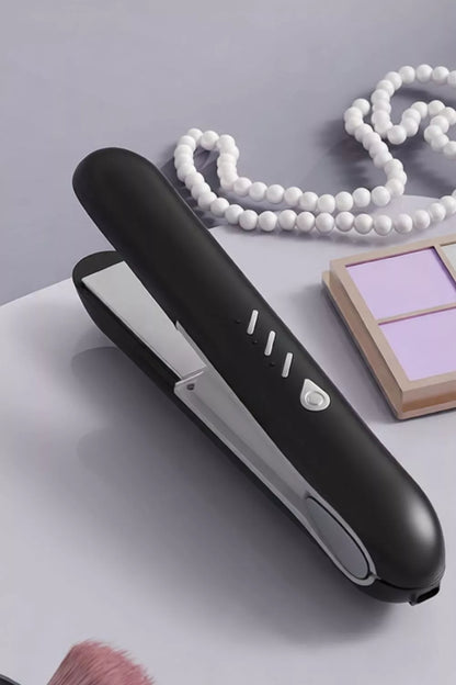 Black Trendsi temperature control hair straightener with adjustable settings and sleek design, ideal for smooth, straight hair.