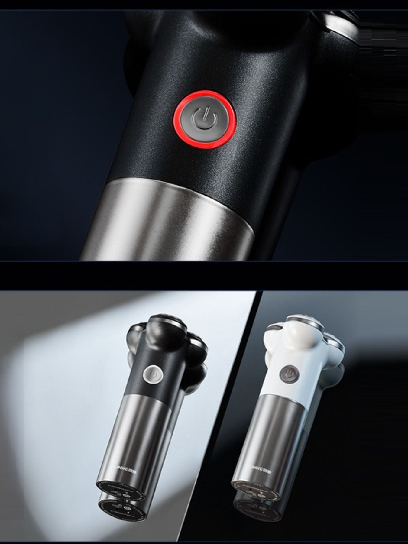 Black Trendsi triple-blade rotary electric shaver with a sleek design and ergonomic handle for a close, comfortable shave.