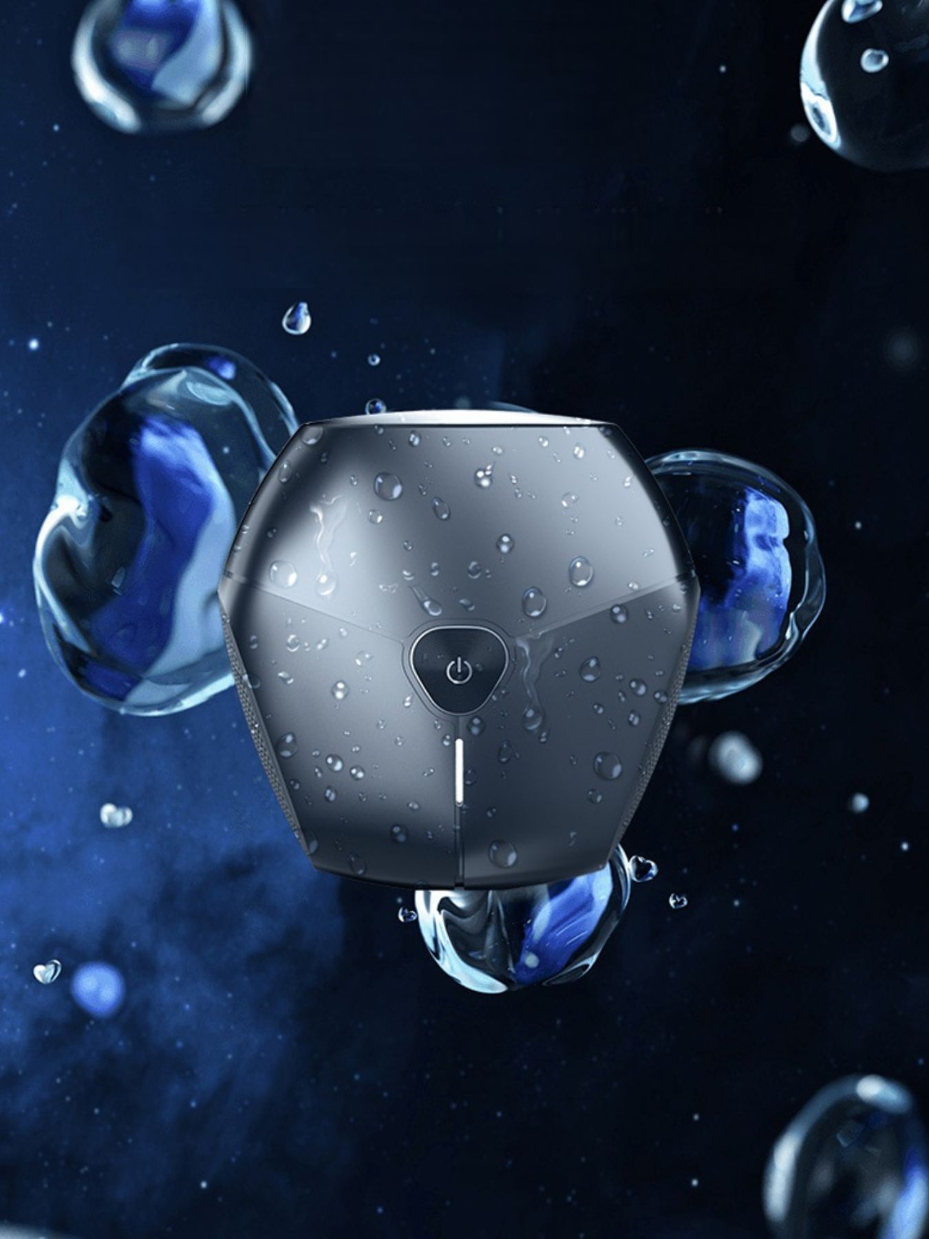 Trendsi waterproof electric shaver in black, featuring a sleek design and one-size-fits-all, suitable for wet and dry use.