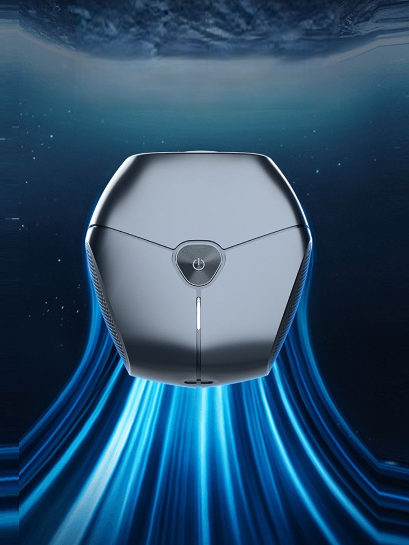 Black waterproof electric shaver by Trendsi with a sleek design and one-size fits all appearance.
