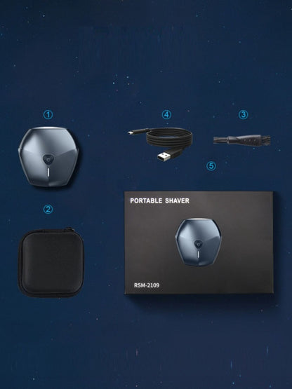 Black waterproof electric shaver by Trendsi with a sleek design, suitable for wet and dry use.