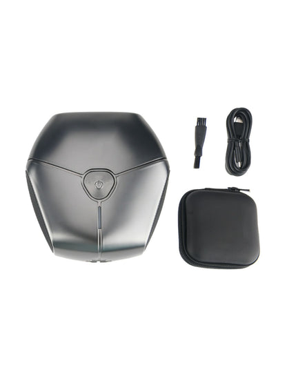 Black waterproof electric shaver from Trendsi with a sleek design, suitable for wet and dry shaving.