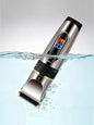 Black waterproof hair clipper with LED display and adjustable blades, designed for precise grooming by Trendsi.
