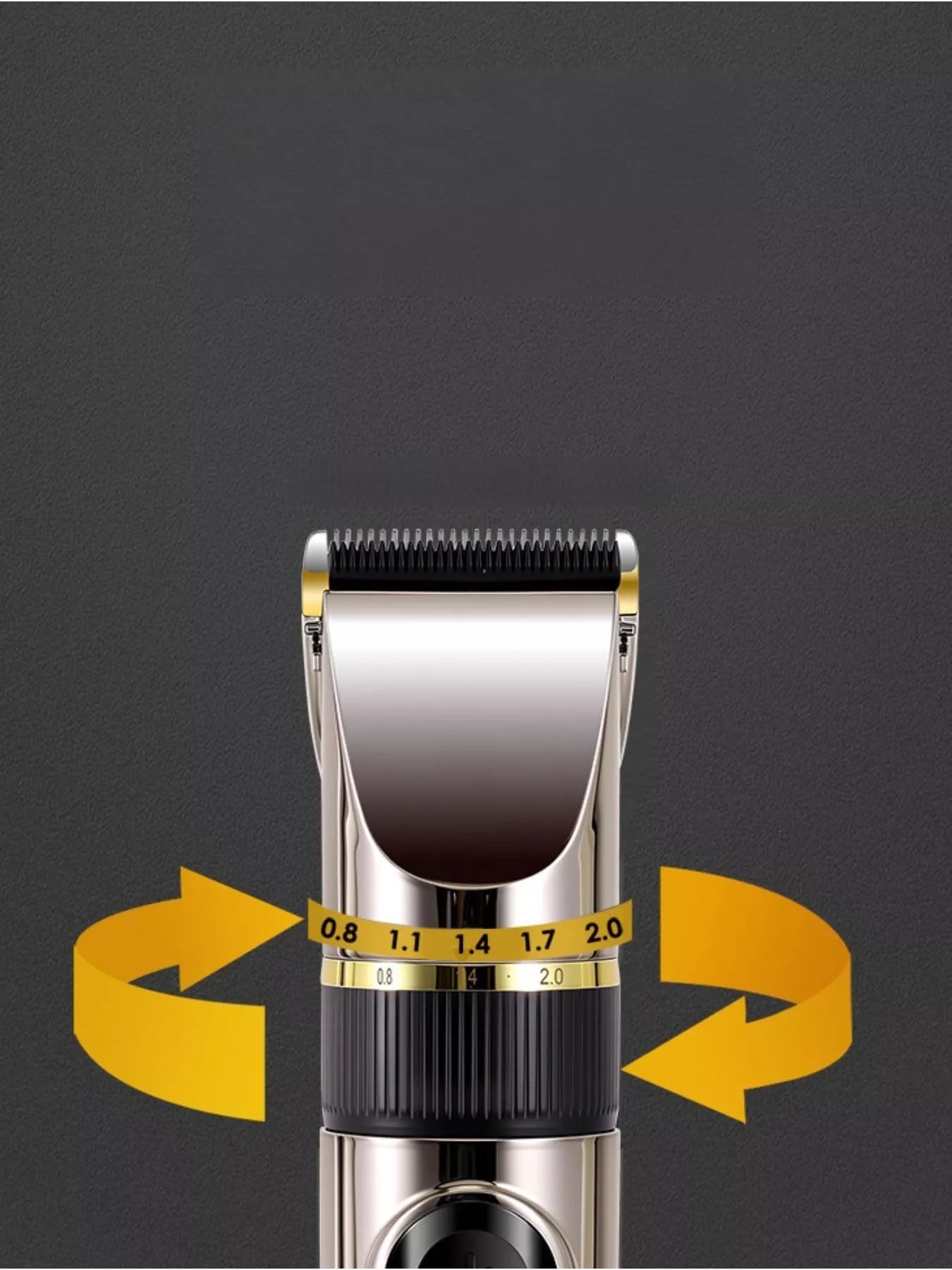 Black waterproof hair clipper from Trendsi with LED display, featuring a sleek design and one-size-fits-all functionality.