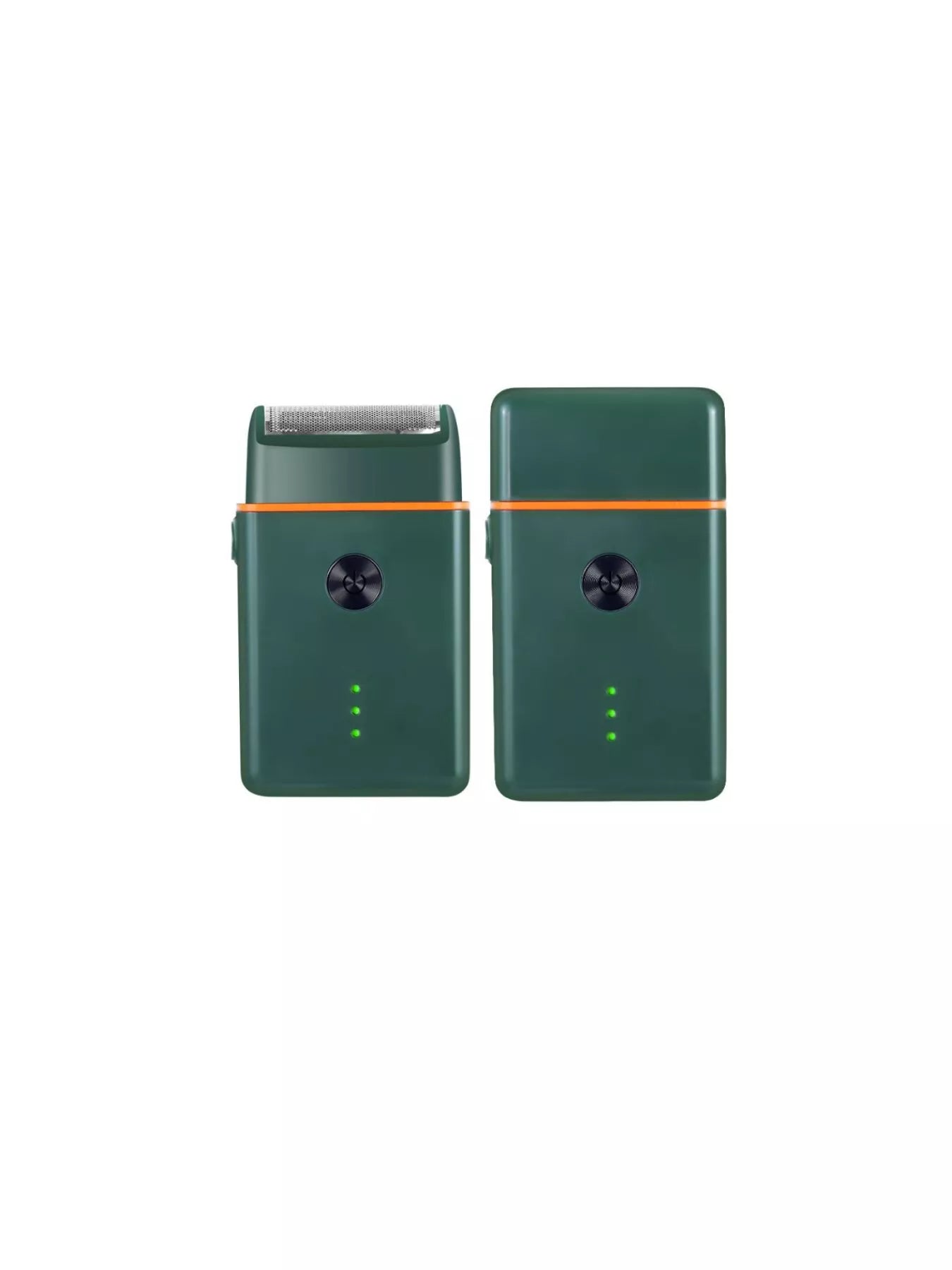 Black and orange portable mini shaver by Trendsi, compact design suitable for quick grooming on the go