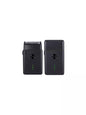 Black and orange portable mini shaver by Trendsi with a compact design, ideal for quick grooming on the go.