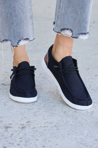 Black Pewter Forever Link Star lace-up flat sneakers from Trendsi, featuring a stylish design and comfortable fit.