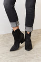 Black Rhinestone Ankle Cowboy Boots by East Lion Corp featuring sparkling rhinestone details and classic Western-style design.