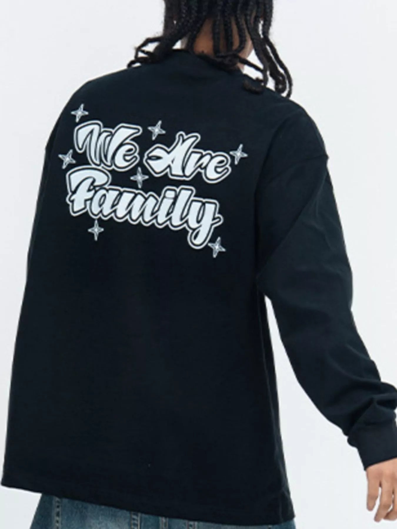 Black children's long sleeve T-shirt with a colorful Class Five graphic design from Trendsi.