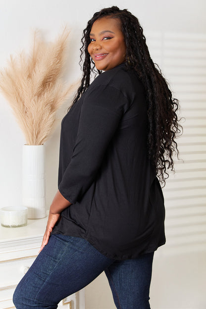 Black Culture Code full-size open front cardigan by Trendsi, featuring a cozy, stylish knit with a relaxed fit and buttonless design.