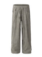 Men's black striped casual drawstring pants by Trendsi, featuring a relaxed fit and comfortable waistband, shown on a model.